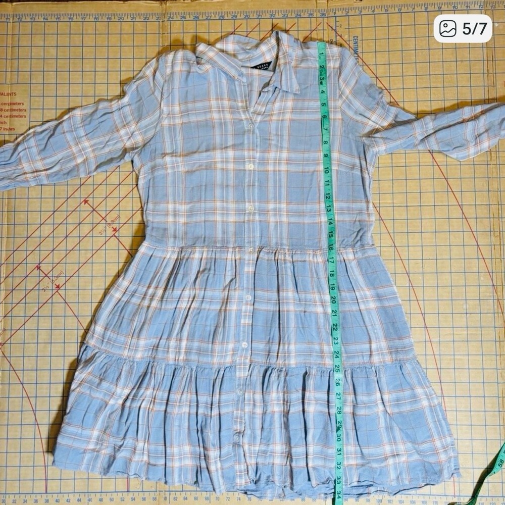 Veronica Beard Blue and Cream Plaid dress like new!